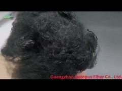 فیبر استیپل پلی استیستر جامد کم پیچ 8.89D × 65mm خاکستری مصنوعی