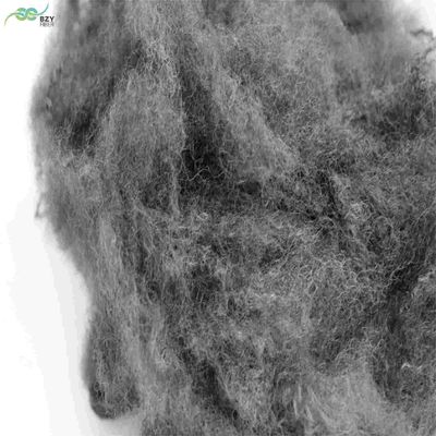 خرید مایکروفیبر درجه A 65mm فیبر پلی استر پوکه ای خاکستری سیاه مواد پرکننده PSF تولید آنلاین