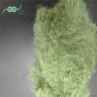 خرید فیبر سبز پوسته ای مخلوط پلی استر بازیافت شده فیبر سیلیکونیزه 15D تولید آنلاین