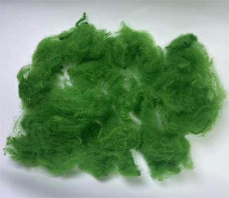 قیمت خوب Recycled Polyester Staple Fiber 4.5D 51mm Green with 0.4-0.5% Moisture Regain and Excellent UV Resistance آنلاین