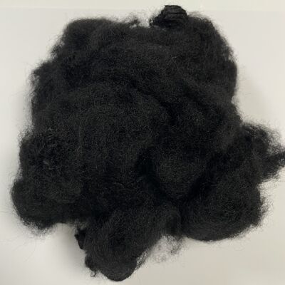 قیمت خوب 12D × 64mm سیاه بازیافت شده ضد آتش فیبر ایمنی بالا پارچه های خانگی، داخلی خودرو مواد اولیه با کیفیت بالا آنلاین