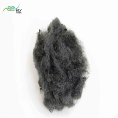 قیمت خوب 6D فیبرهای پلی استر بازیافت شده غیر سیلیکونیزه خاکستری سیاه آنلاین