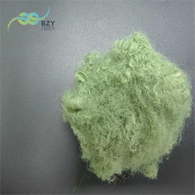 قیمت خوب فیبر پلی استر رنگی 15D سیلیکونیزه فیبر سبز پلی استر برای پتو آنلاین
