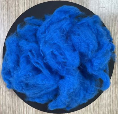 قیمت خوب فیبر استیپل پلی استر بازیافت شده 4.5D 51mm Peacock Blue آنلاین
