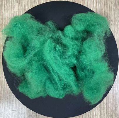 قیمت خوب فیبر استپل پلی استر بازیافت شده 8D 65mm Deep Emerald Green آنلاین