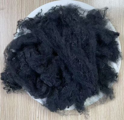 قیمت خوب فیبر استپل پلی استیستر 3D 102mm سیاه برای پیچاندن آنلاین