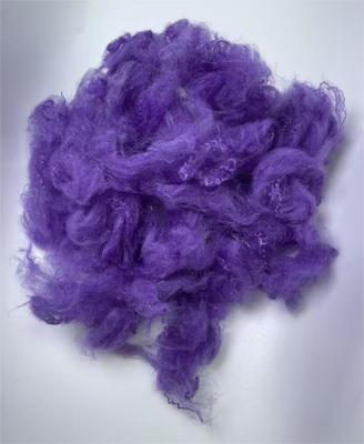 قیمت خوب Recycled Polyester Staple Fiber 2.5D 51mm Deep Purple with 0.2% Oil Content and 0.7-15dtex Fiber Fineness آنلاین