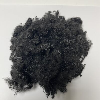 الیاف پلی استر استیپل شعله‌بازکن مشکی 3D*64 میلی‌متری با طول برای کالای خواب و فیلتراسیون صنعتی